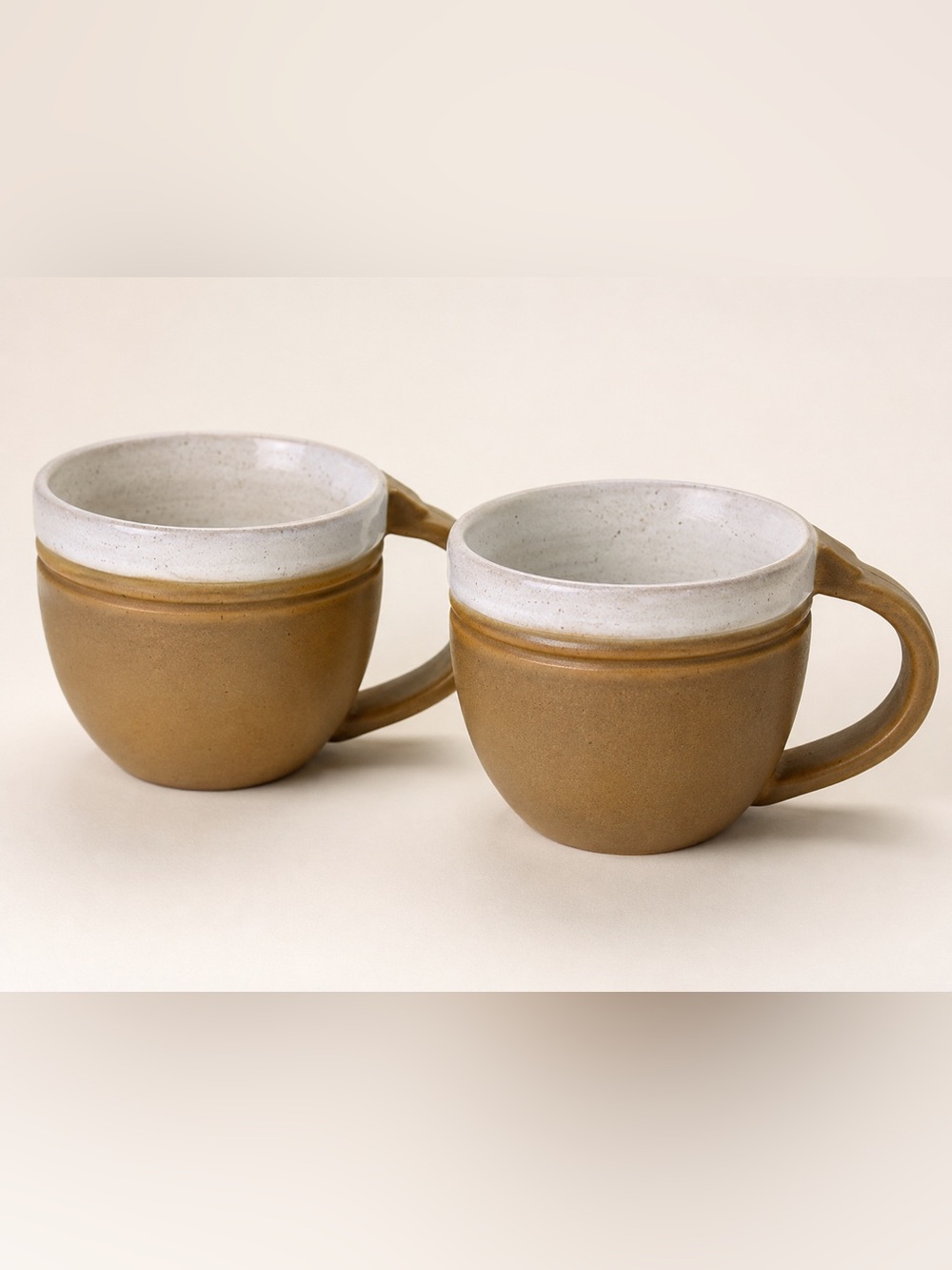 Vintage 1990s Nantucket Merchants Stoneware Coffee Mug Set | 14 oz | Pair